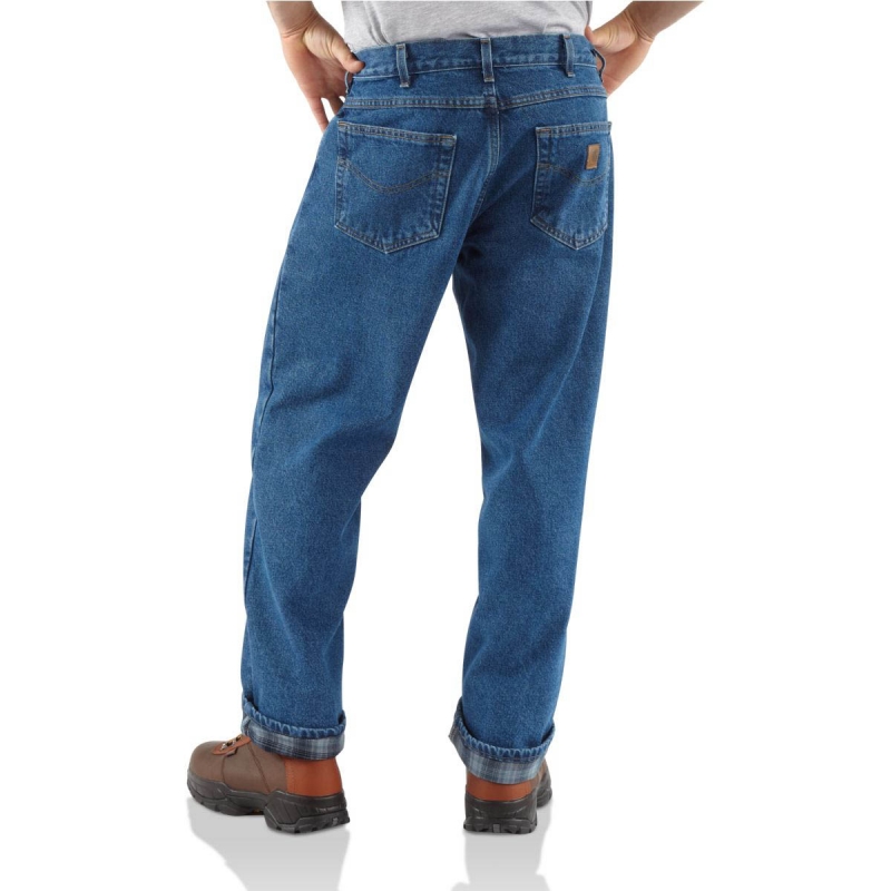 *SALE* ONLY (1) 33x30 LEFT!! Carhartt Relaxed Fit Straight Leg Jean Flannel Lined